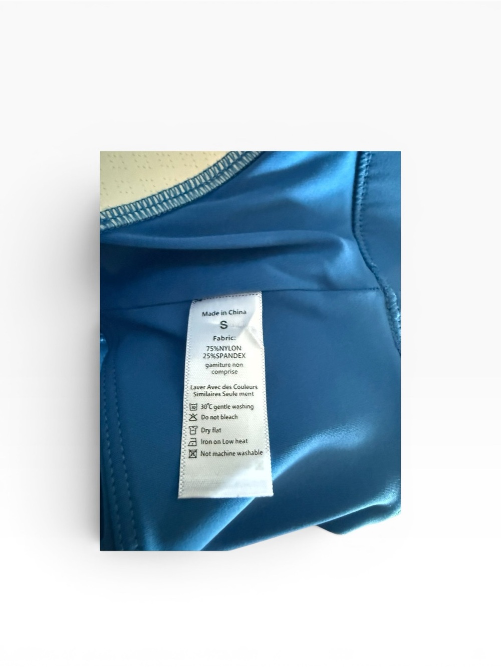 Women's Blue Cross-Back Sports Bra - Picture 3 of 4